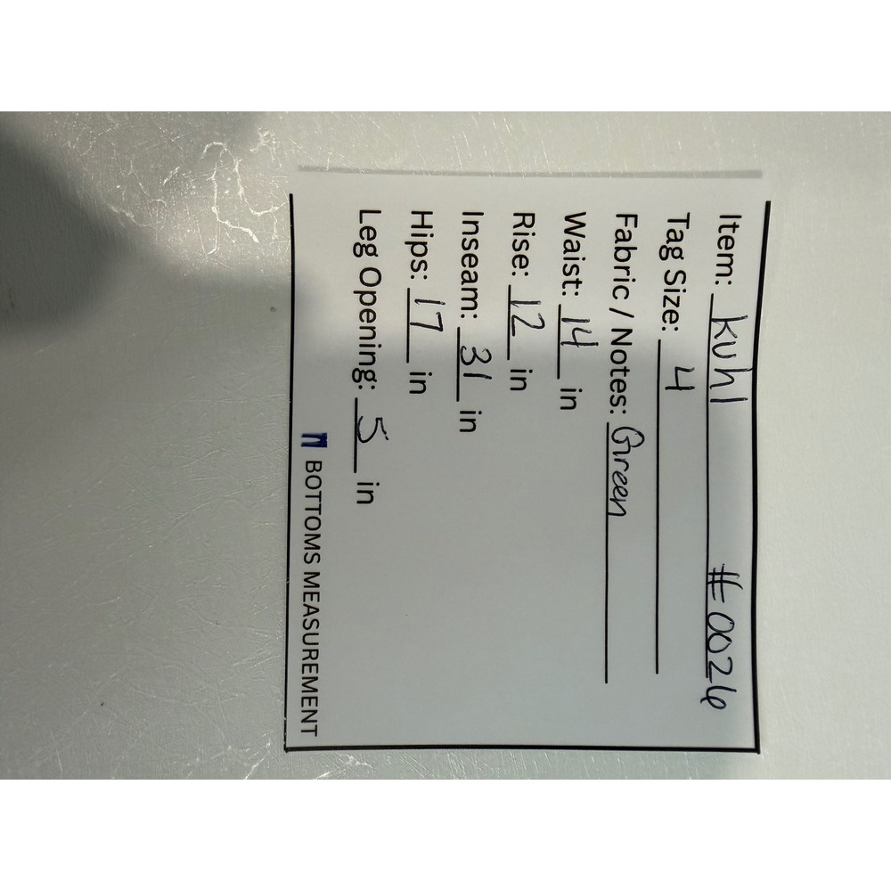 Kuhl Kontra Skinny Pants Womens 4 Olive Green High Rise Hiking Outdoor Stretch - Picture 6 of 6